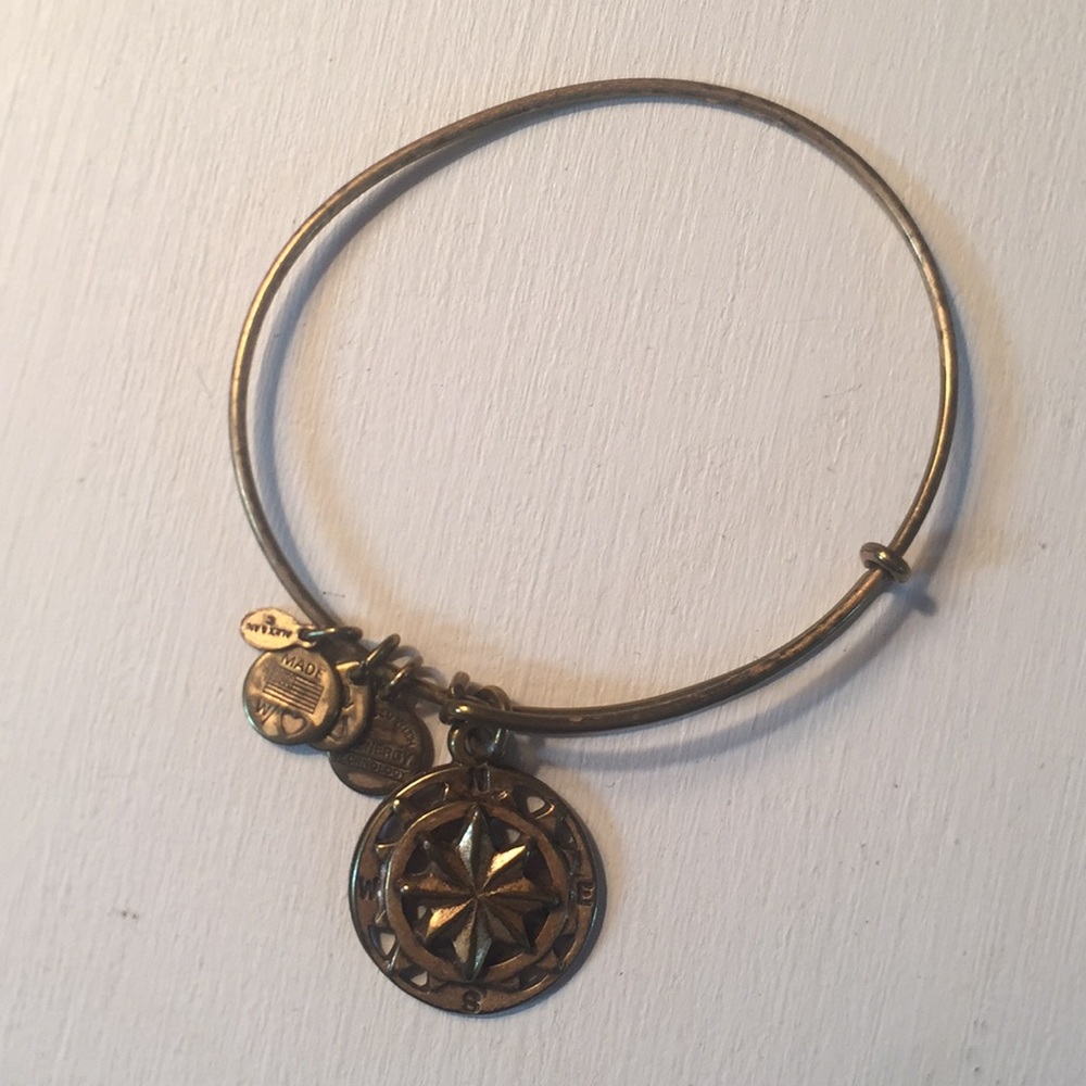 ALEX AND ANI Compass Charm Bangle